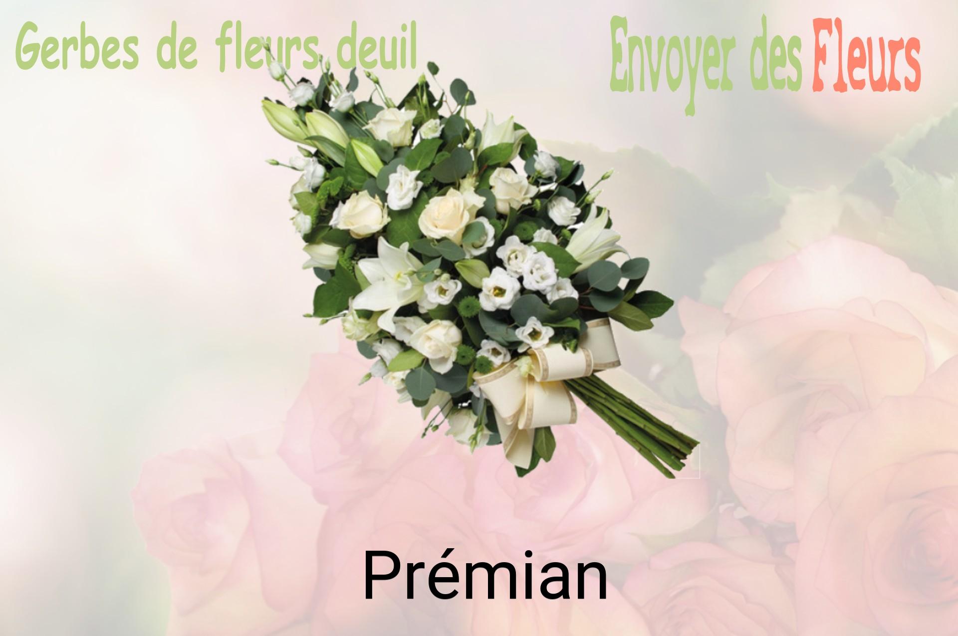 Gerbe de fleurs de deuil livrée à Prémian